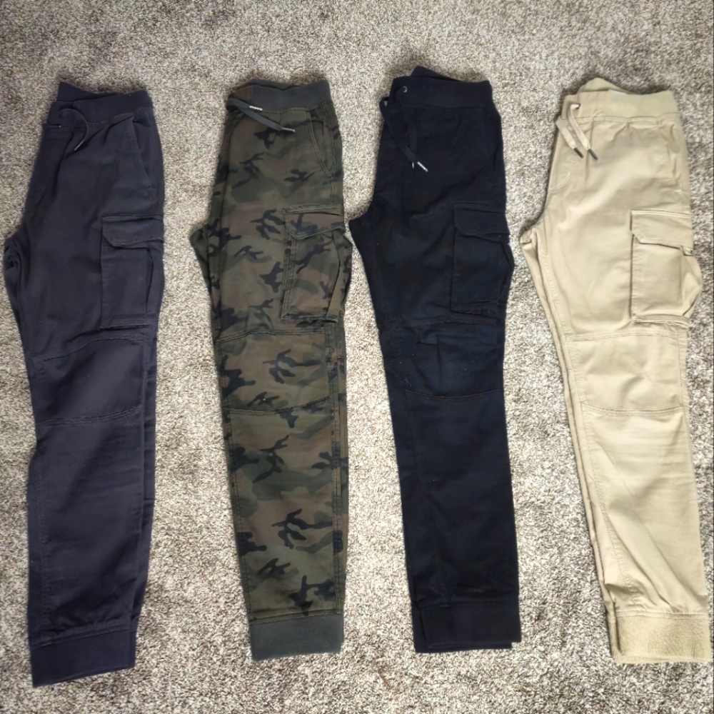 Bundle of Four H&M Skinny Fit Cargo Joggers